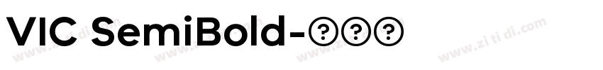 VIC SemiBold字体转换
